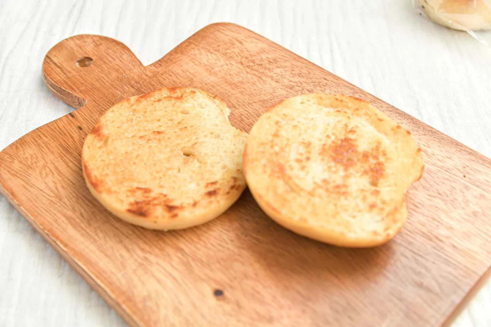 温め直したベーグルの焼き目